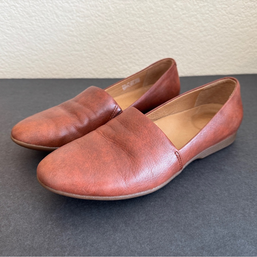 Dansko Larisa Cognac Leather Loafers 39